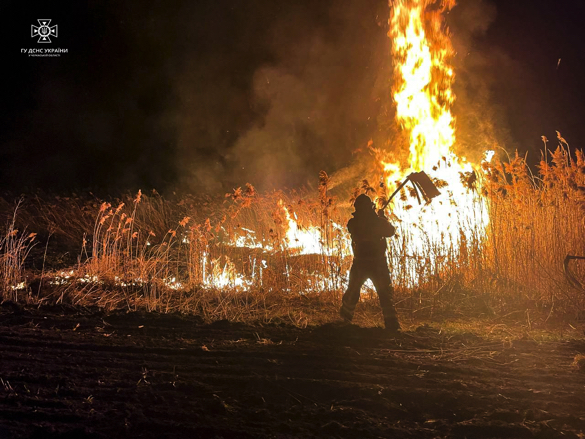 Минулої доби на Черкащині ліквідовано три пожежі сухої рослинності